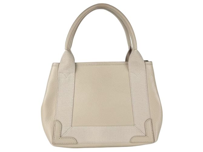 Borsa a mano Balenciaga in pelle beige - vista 3
