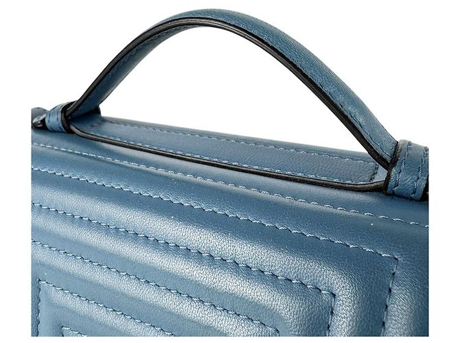Fendi Schultertasche aus blauem Leder - Ansicht 11