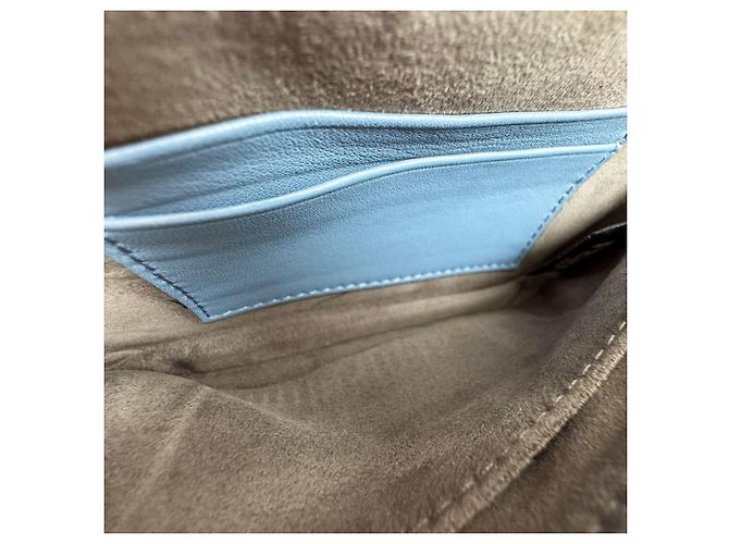 Fendi Schultertasche aus blauem Leder - Ansicht 12