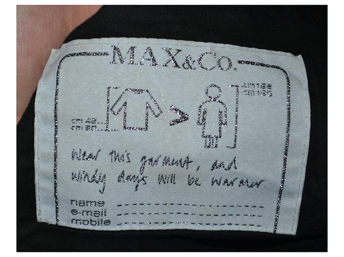 Autre Marque MAX&Co. Giacca Nera con Cappuccio e Cuciture a Contrasto Nero - vista 6