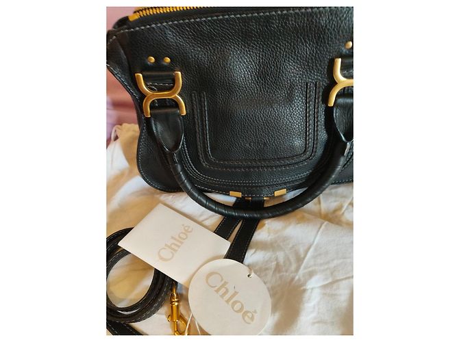 Chloé Marcie Handtasche schwarzes Leder - Ansicht 11