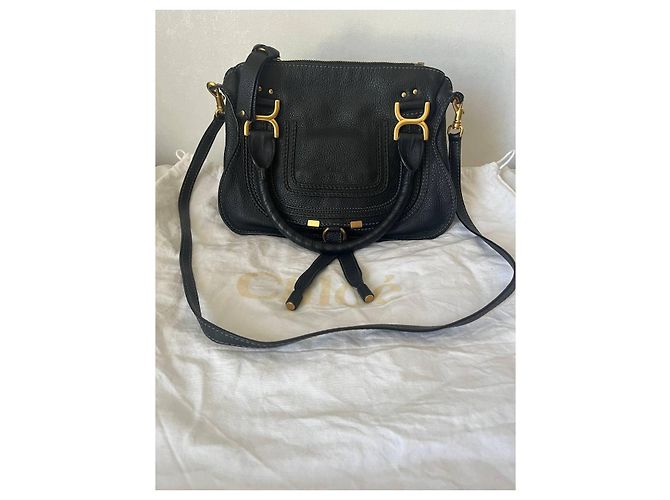 Chloé Marcie Handtasche schwarzes Leder - Ansicht 2