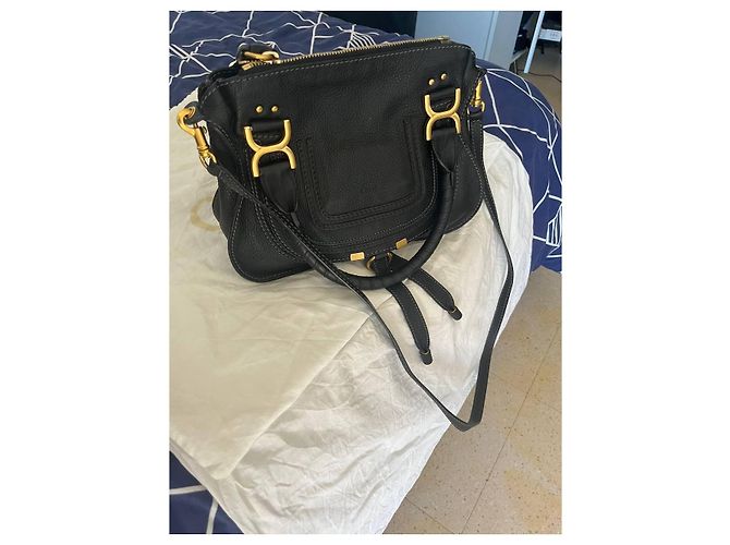 Chloé Marcie Handtasche schwarzes Leder - Ansicht 3