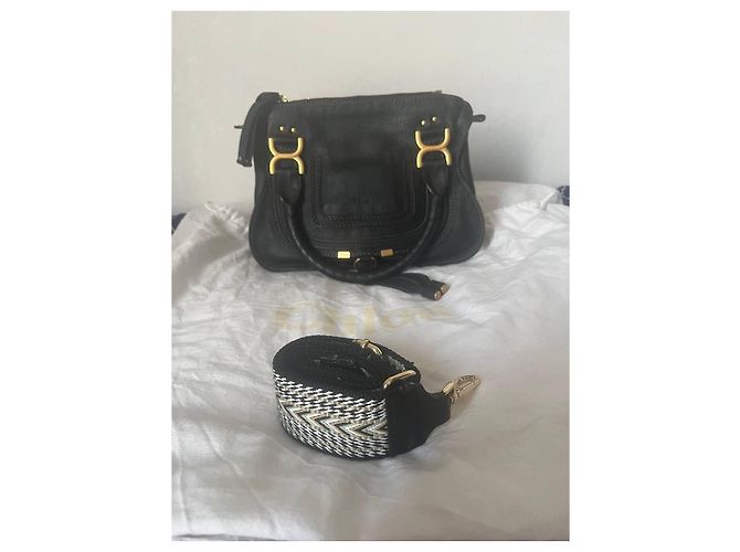 Chloé Marcie Handtasche schwarzes Leder - Ansicht 8