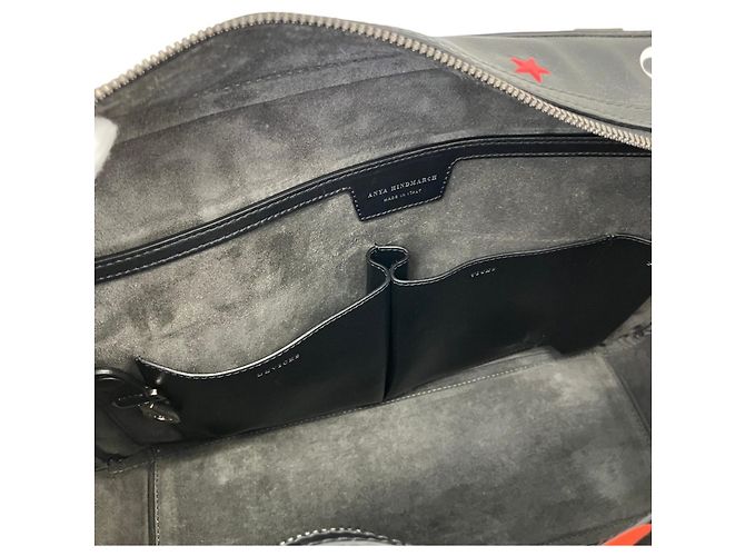 Borsetta Anya Hindmarch Walton con adesivi Wink Nero Multicolore - vista 10