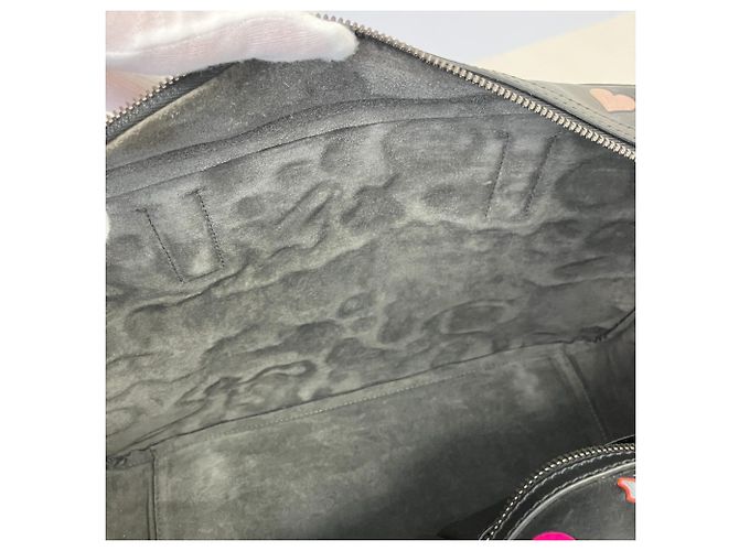 Borsetta Anya Hindmarch Walton con adesivi Wink Nero Multicolore - vista 11