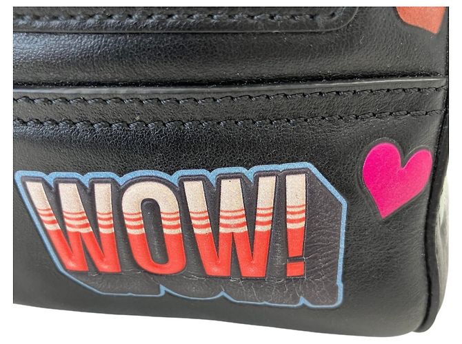 Borsetta Anya Hindmarch Walton con adesivi Wink Nero Multicolore - vista 17