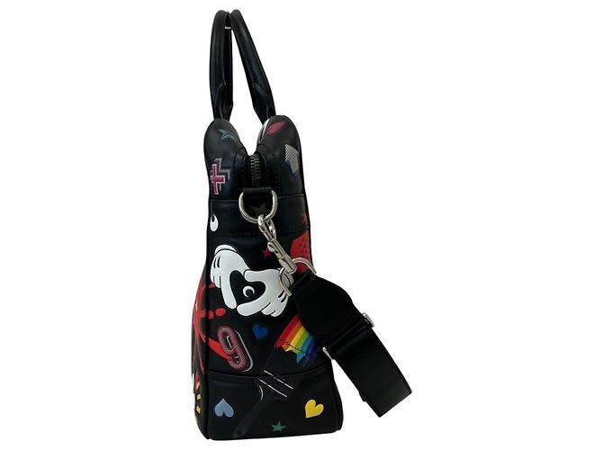 Borsetta Anya Hindmarch Walton con adesivi Wink Nero Multicolore - vista 4