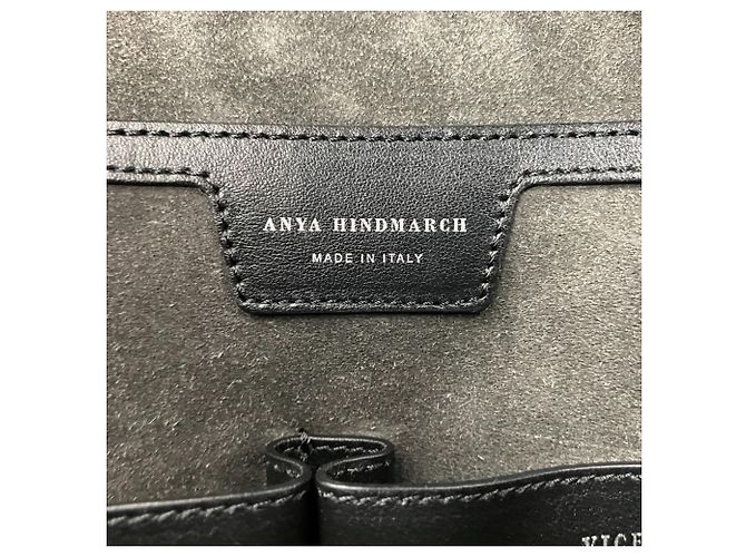 Borsetta Anya Hindmarch Walton con adesivi Wink Nero Multicolore - vista 9