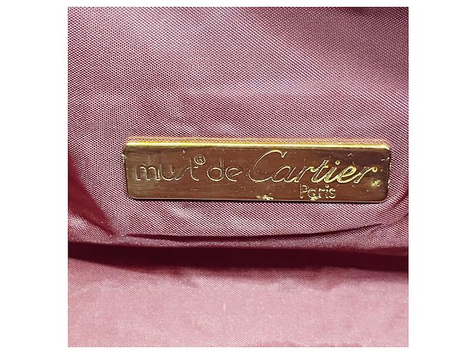 Cartier Trinity Vanity Bag aus Leder Bordeaux - Ansicht 5