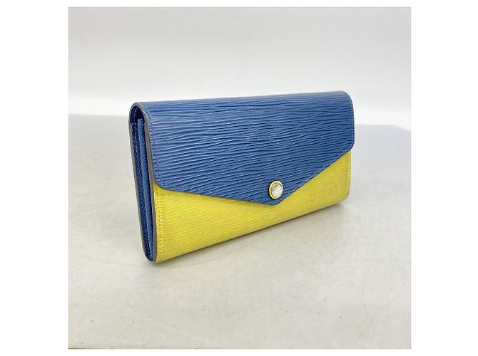 Louis Vuitton Epi Bicolor Portefeuille Sarah Long Wallet Blu - vista 2
