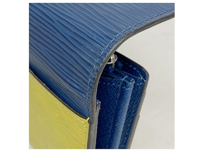 Louis Vuitton Epi Bicolor Portefeuille Sarah Long Wallet Blu - vista 5