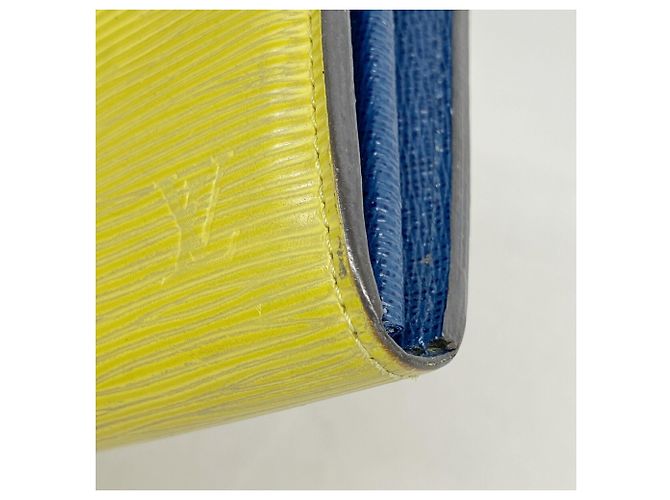 Louis Vuitton Epi Bicolor Portefeuille Sarah Long Wallet Blu - vista 6