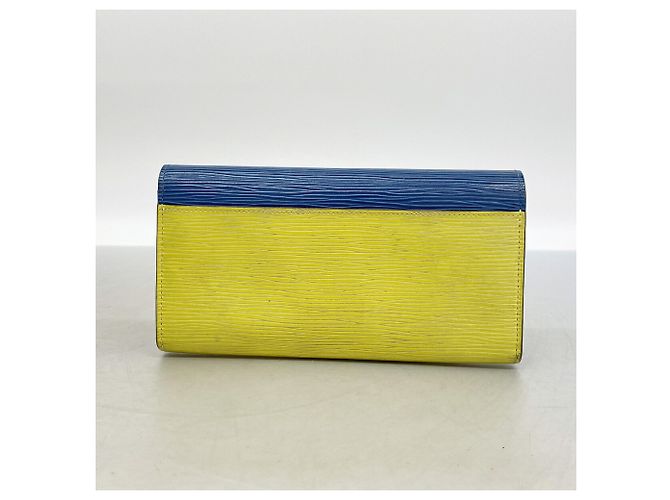 Louis Vuitton Epi Bicolor Portefeuille Sarah Long Wallet Blu - vista 9