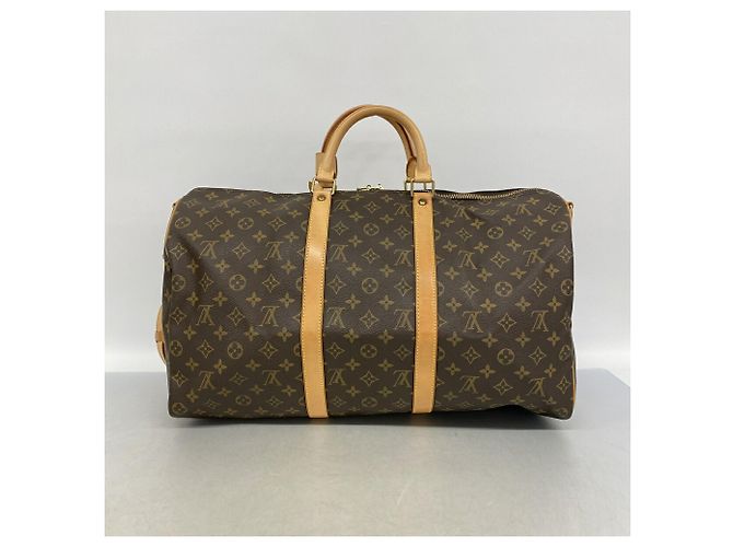 Louis Vuitton Monogram Keepall Bandoulière 50 Marrom - vista 11