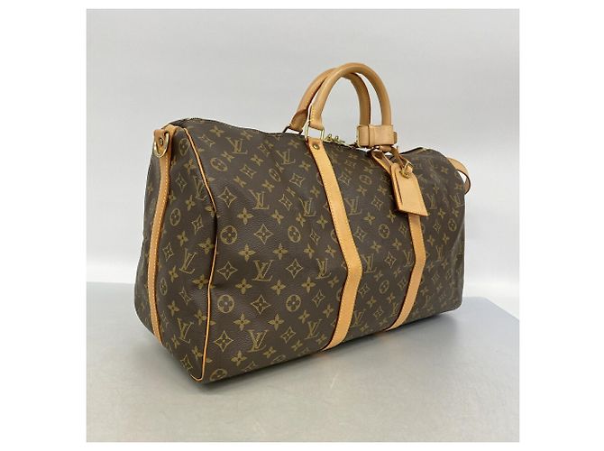 Louis Vuitton Monogram Keepall Bandoulière 50 Marrom - vista 2