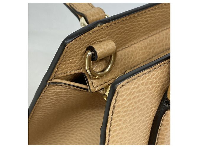 Borsa Gucci Soho in pelle beige - vista 7
