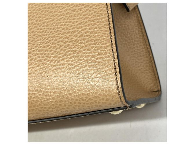 Borsa Gucci Soho in pelle beige - vista 8