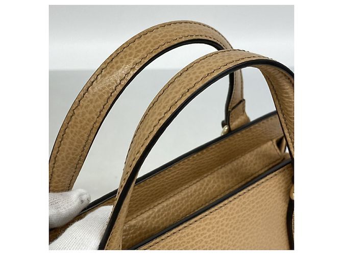 Borsa Gucci Soho in pelle beige - vista 9