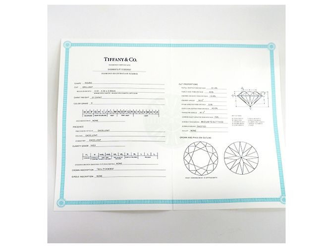 Autre Marque Anello Solitario in Platino Tiffany & Co. - vista 10