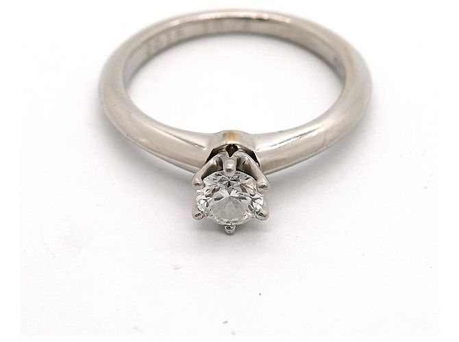 Autre Marque Anello Solitario in Platino Tiffany & Co. - vista 3