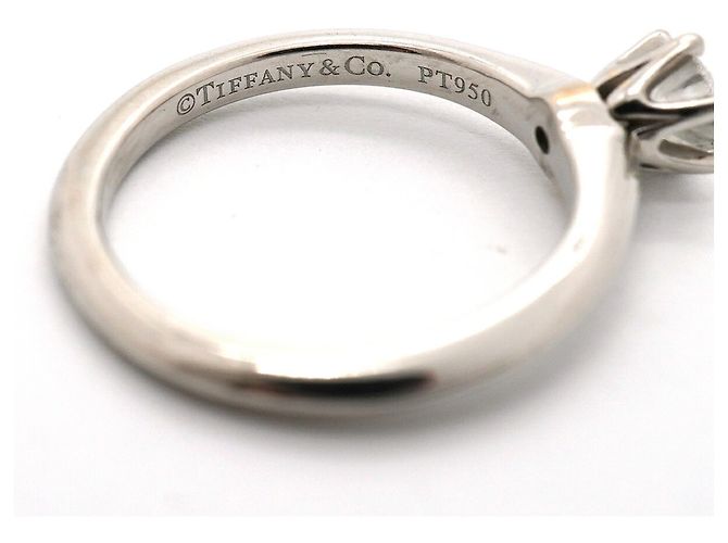 Autre Marque Anello Solitario in Platino Tiffany & Co. - vista 4