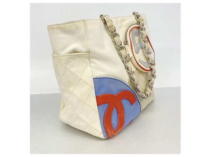 Chanel Chain Tote Bag No. 5 Weiß Blau - Ansicht 2