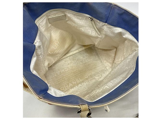 Chanel Chain Tote Bag No. 5 Weiß Blau - Ansicht 4