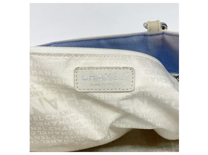 Chanel Chain Tote Bag No. 5 Weiß Blau - Ansicht 5