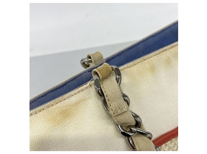 Chanel Chain Tote Bag No. 5 Weiß Blau - Ansicht 8