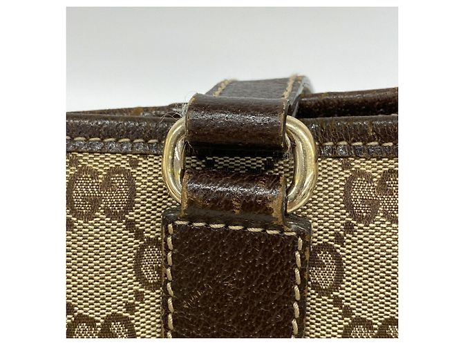 Borsa Tote Gucci GG Canvas Marrone - vista 9