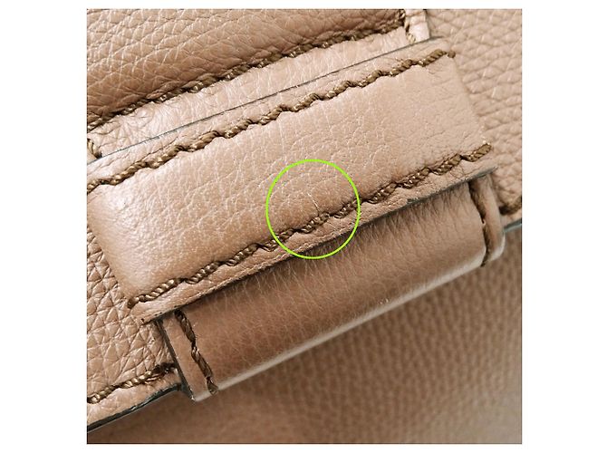 Borsa a mano Burberry in pelle marrone - vista 10