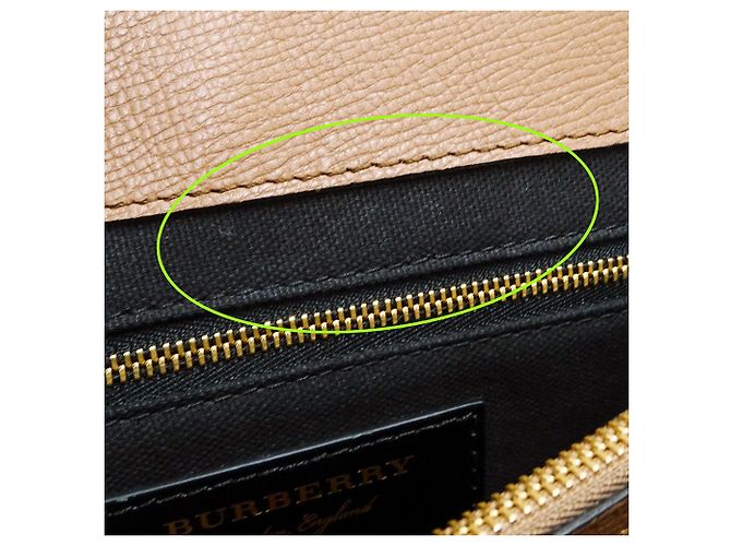 Borsa a mano Burberry in pelle marrone - vista 12