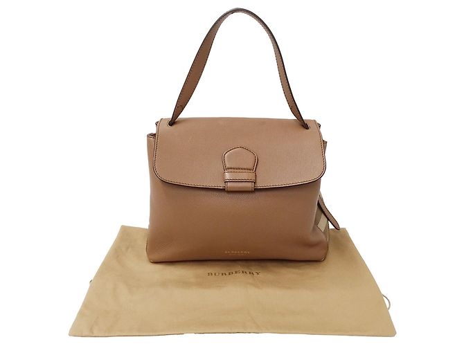 Borsa a mano Burberry in pelle marrone - vista 5