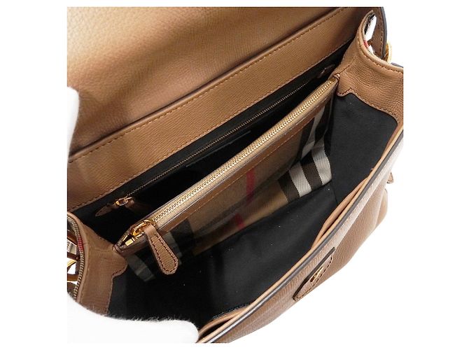 Borsa a mano Burberry in pelle marrone - vista 6