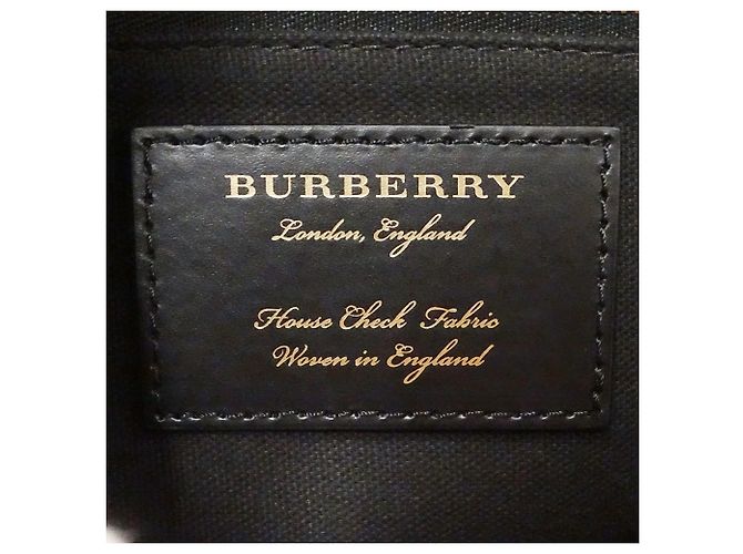 Borsa a mano Burberry in pelle marrone - vista 7
