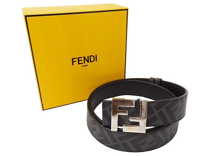 Fendi Wendelbare Ledergürtel für Herren Schwarz - Ansicht 6