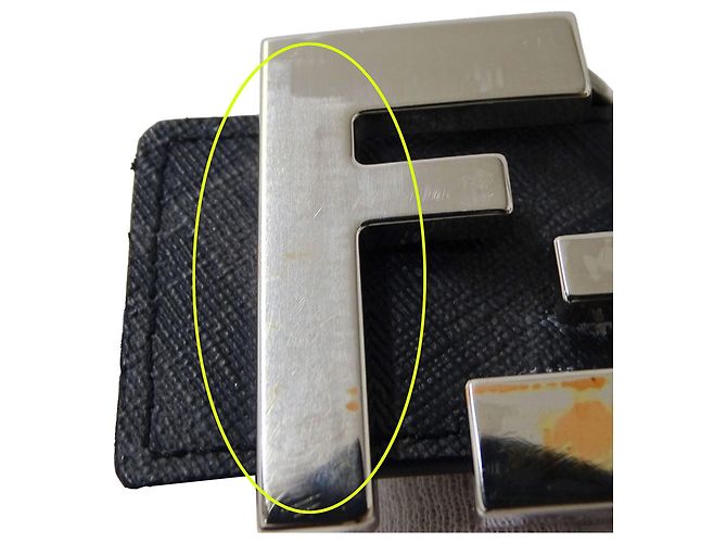 Fendi Wendelbare Ledergürtel für Herren Schwarz - Ansicht 8