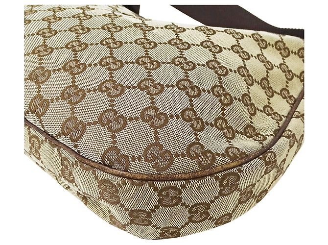Borsa a mano Gucci in tela GG beige e marrone - vista 11