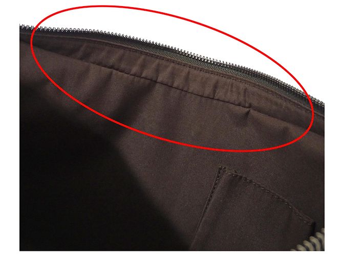 Borsa a mano Gucci in tela GG beige e marrone - vista 8