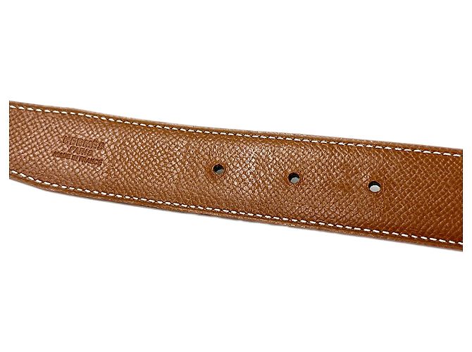 Hermès Cinto de couro reversível Hermes Preto Branco - vista 11