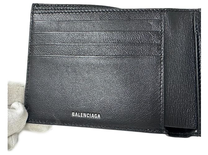 Balenciaga Bi-Fold Geldbörse Schwarz - Ansicht 9