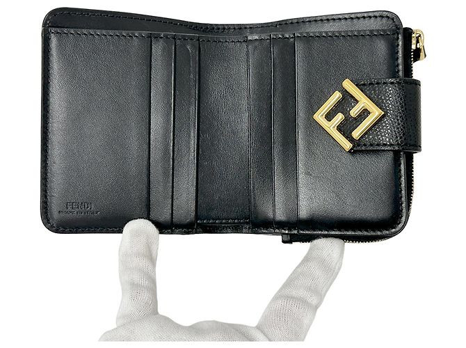 Fendi Bi-fold Ledergeldbörse Schwarz - Ansicht 4