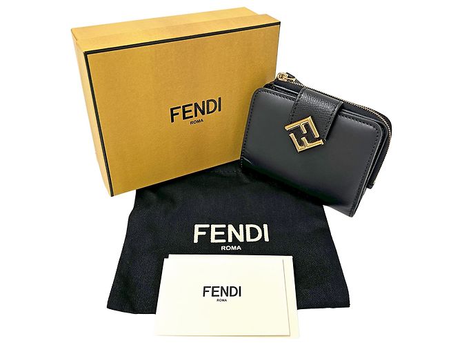 Fendi Bi-fold Ledergeldbörse Schwarz - Ansicht 6