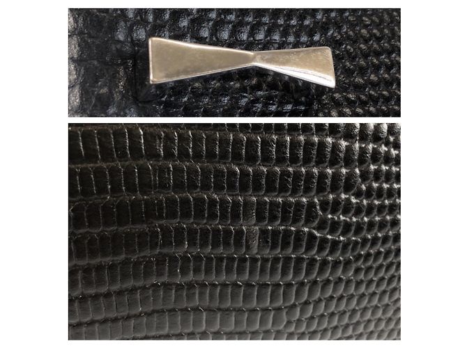 Clutch in pelle nera Alexander McQueen Nero - vista 5