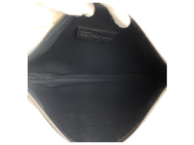 Clutch in pelle nera Alexander McQueen Nero - vista 7