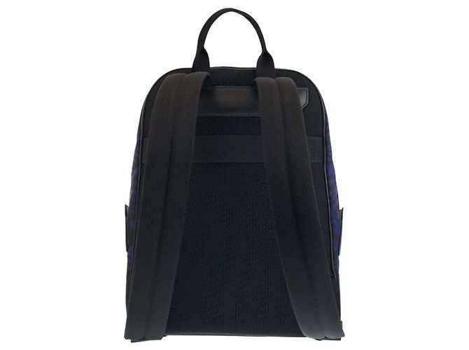 Bally Zebra Print Navy Black Nylon Backpack Navy blue - view 2