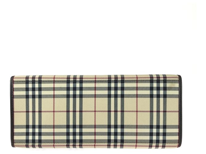 Burberry Check Pattern 2-Way Tote Bag/Schultertasche Beige Dunkelbraun - Ansicht 10