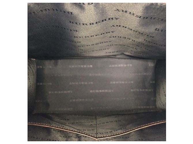 Burberry Check Pattern 2-Way Tote Bag/Schultertasche Beige Dunkelbraun - Ansicht 9