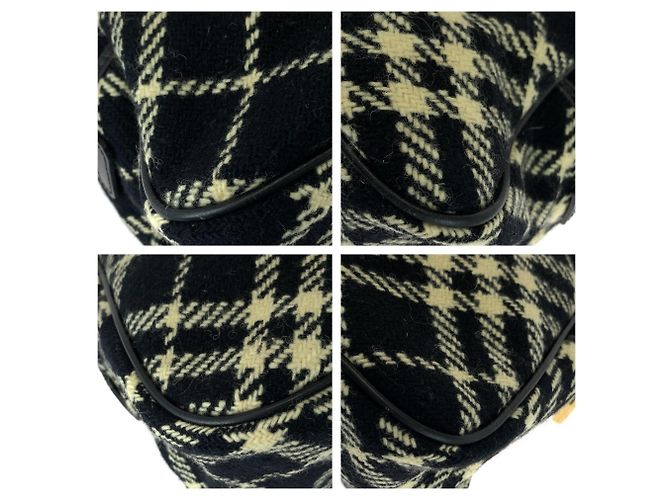 Burberry Handtasche mit Check-Muster Schwarz Aus weiß - Ansicht 3